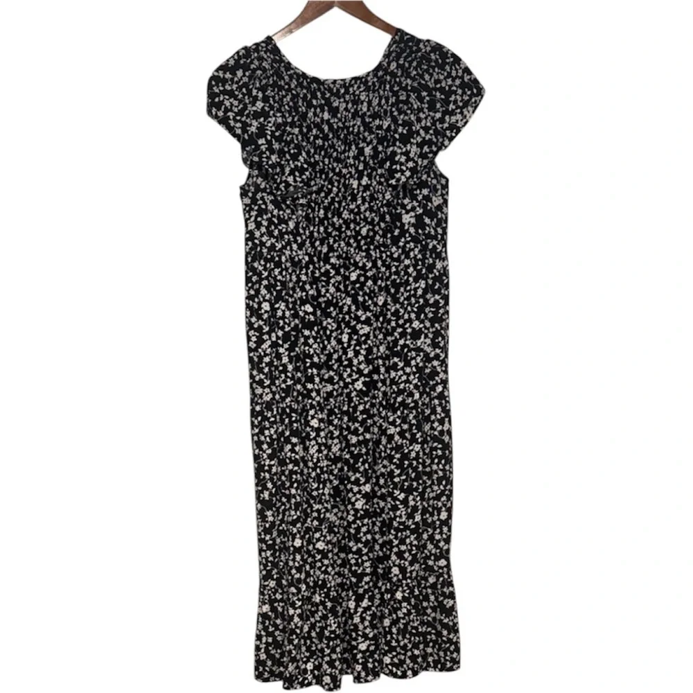 Old Navy Black and White Floral Dress